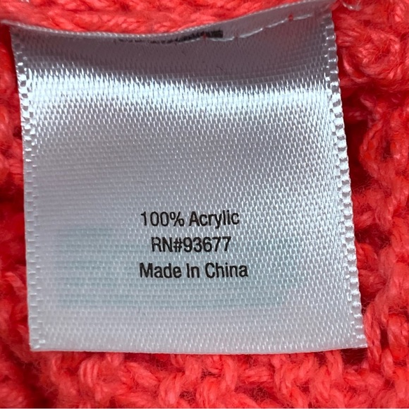 a.n.a. Petite Womens Long Sleeve Crew Neck Open Knit Sweater Size PS Pink - Picture 14 of 15